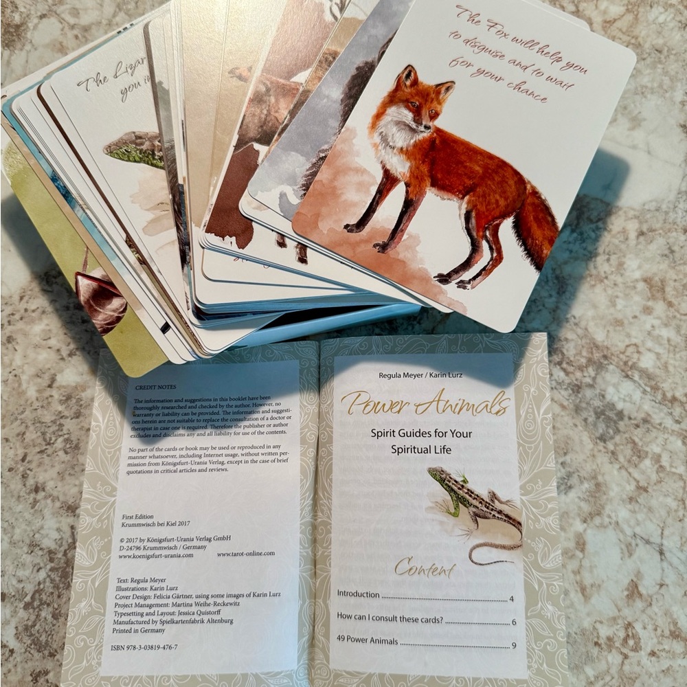 49 Oracle Animal Cards with booklet.